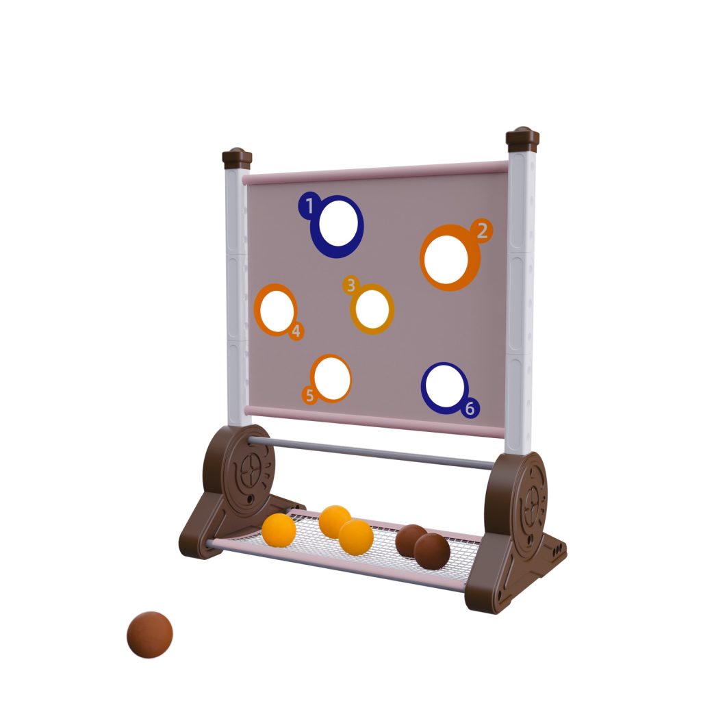 Kids freestanding ball toss target playground game - view 2