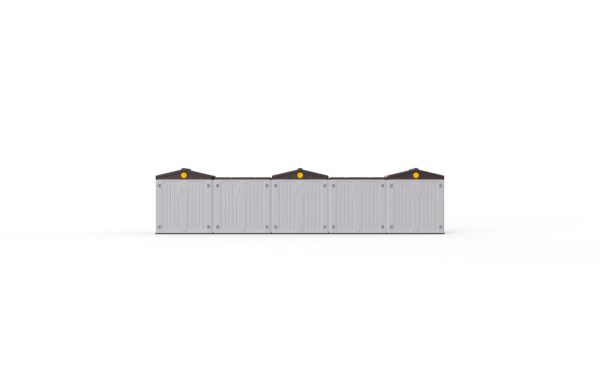 Modular outdoor playground storage cabinet system - view 1
