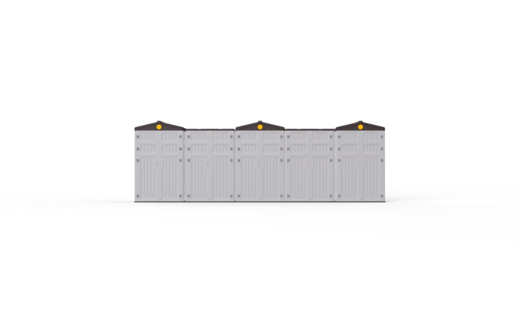 Modular outdoor playground storage cabinet system - view 3